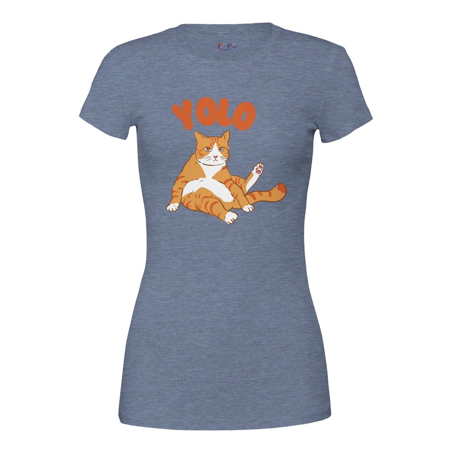 Cat Yolo Premium Womens Crewneck T-shirt - FLDrip